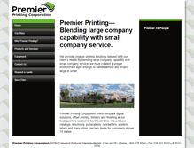 Tablet Screenshot of premierprintingcorp.com